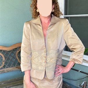 Javier Simorra Elegant, Sophisticated & Sparkly Designer Skirt Suit